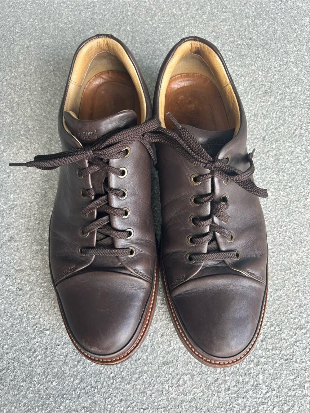 Samuel Hubbard Men’s DressFast Oxford M1310-061 Brown Leather Sneakers Size 11M